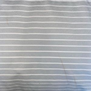 White and Grey Striped UA Golf Shirt